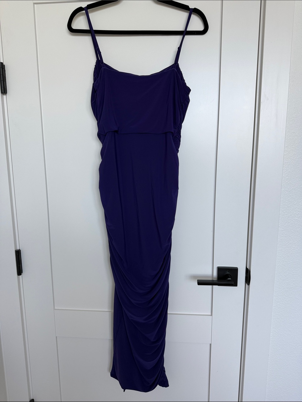 Express Deep Purple Draped Maxi Dress - Picture 2 of 8